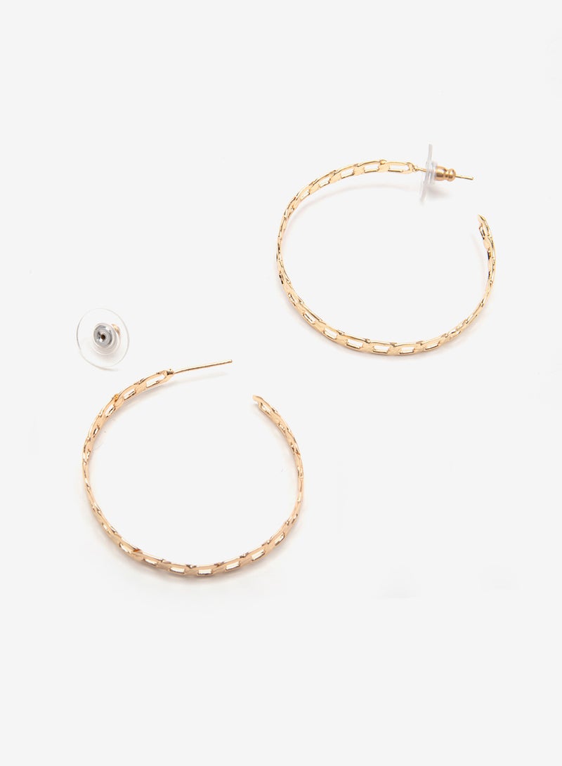 R&B - Metallic Hoop Earrings - Image 1