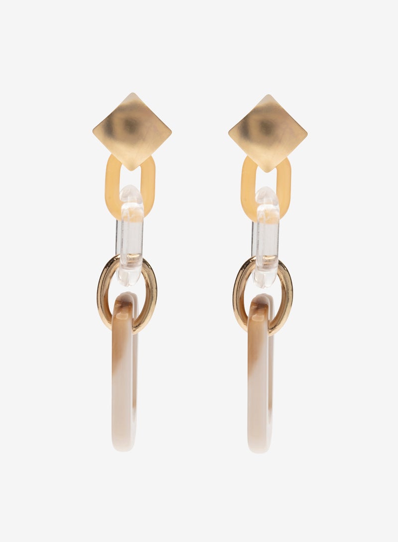 R&B Embellished Dangling Earrings With Pushback Closure  - Image 1