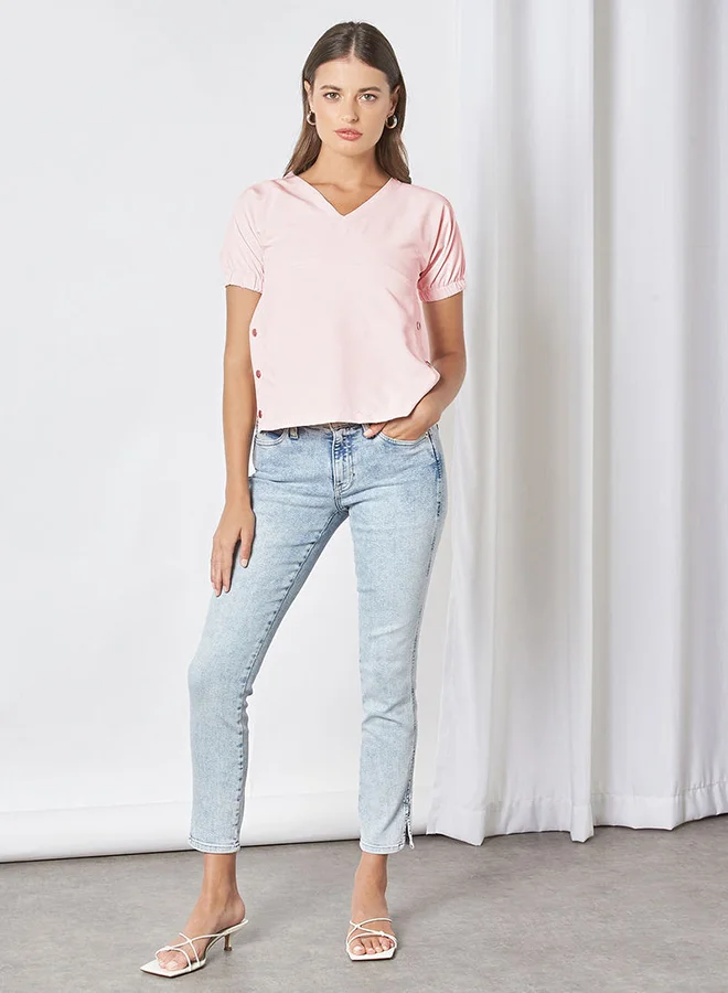 Aila V-Neck Casual Top