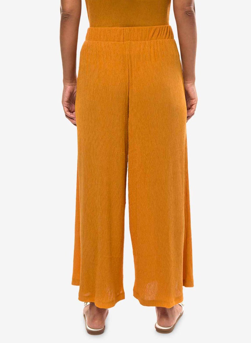 R&B - Women's Pleat Detail Culottes Mustard - Image 1