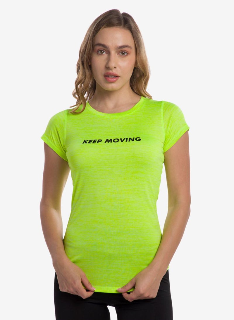 R&B Round Neck T-Shirt Yellow  - Image 1
