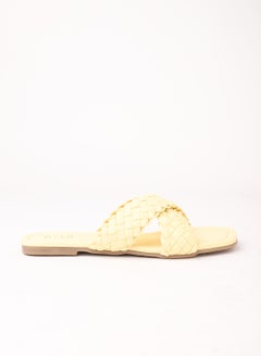 Aila Casual Flat Sandals Yellow  - Image 1