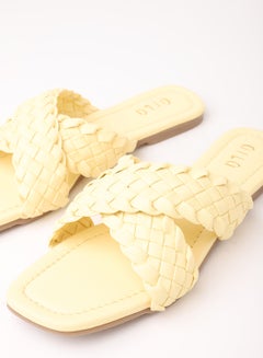 Aila Casual Flat Sandals Yellow  - Image 4