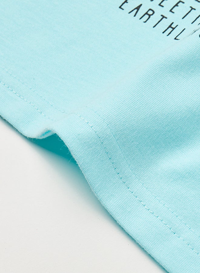 Zarafa Baby Boys Round Neck Short Sleeve T-Shirt Sky Blue - Image 4