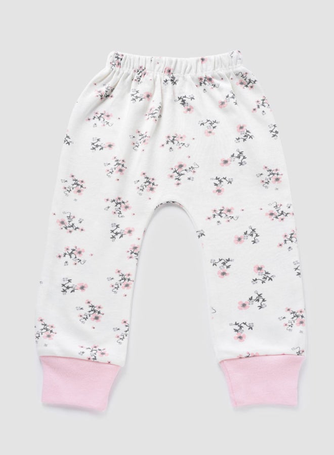 Zarafa Baby Girls Pyjama Bottoms Ivory/Light Pink  - Image 1