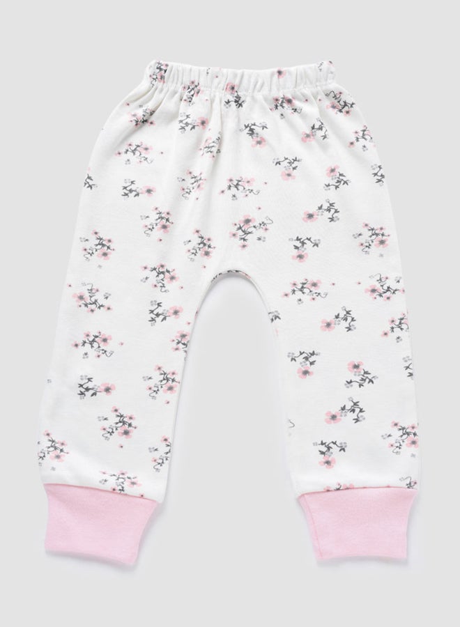 Zarafa Baby Girls Pyjama Bottoms Ivory/Light Pink  - Image 2