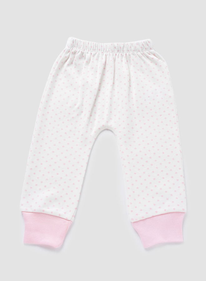 Zarafa Baby Girls Pyjama Bottoms White/Pink  - Image 1