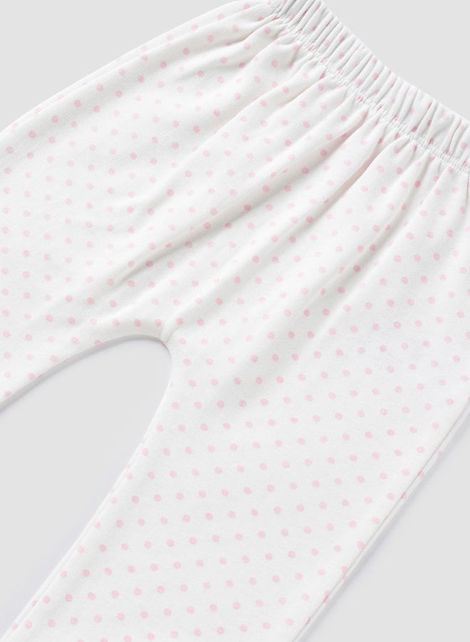 Zarafa Baby Girls Pyjama Bottoms White/Pink  - Image 4