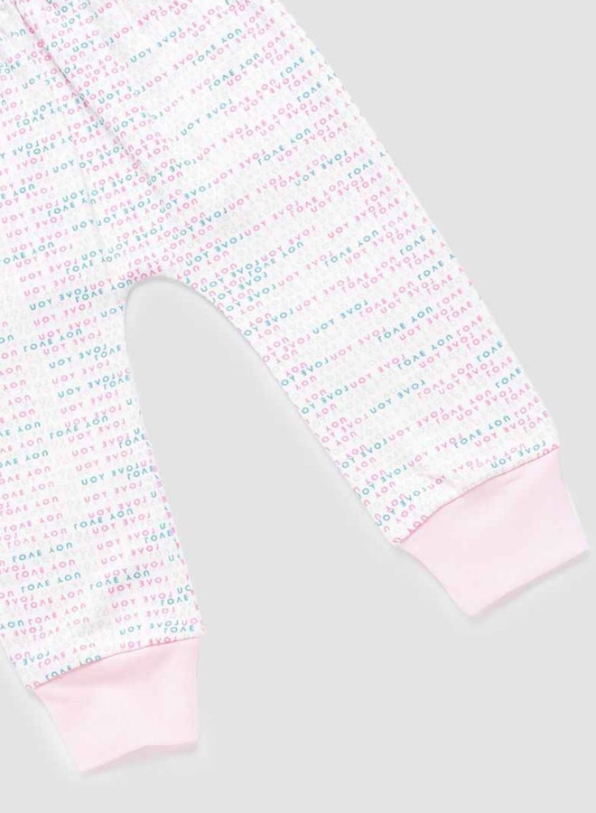 Zarafa Baby Girls Pyjama Bottoms Pink/Ivory  - Image 4