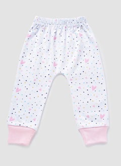 Zarafa Baby Girls Pyjama Bottoms Ivory/Baby Pink  - Image 1