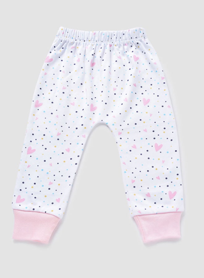 Zarafa Baby Girls Pyjama Bottoms Ivory/Baby Pink  - Image 1