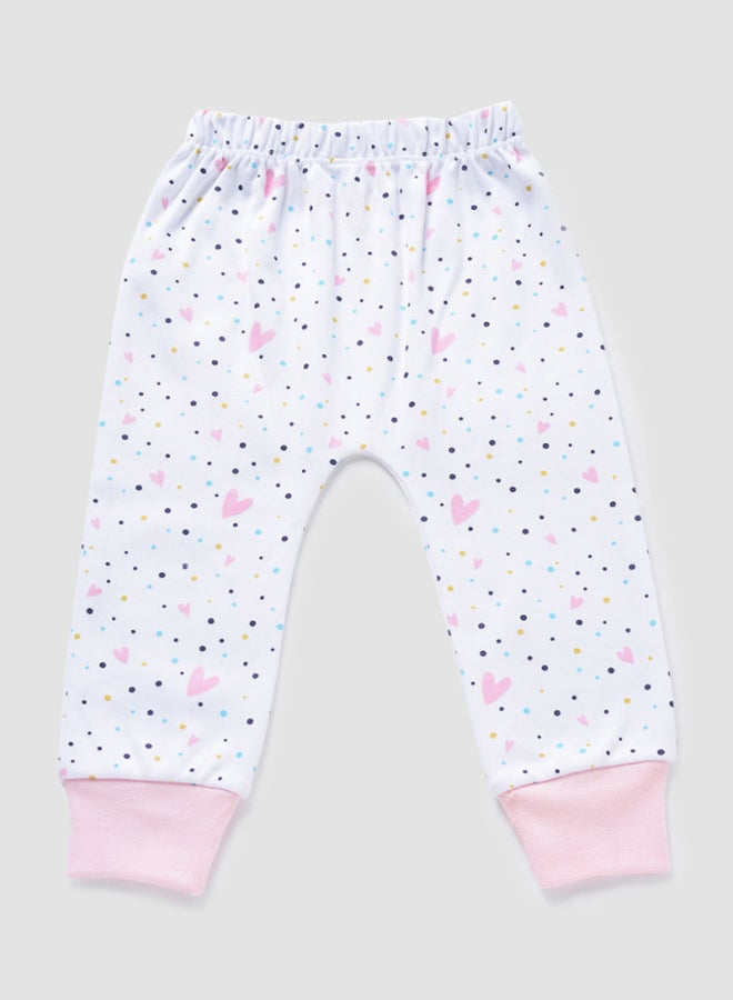 Zarafa Baby Girls Pyjama Bottoms Ivory/Baby Pink  - Image 2