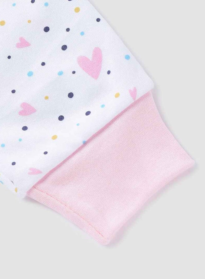 Zarafa Baby Girls Pyjama Bottoms Ivory/Baby Pink  - Image 4