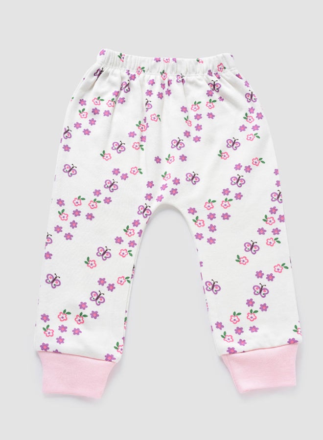 Zarafa Baby Girls Pyjama Bottoms Dark Pink/White  - Image 1