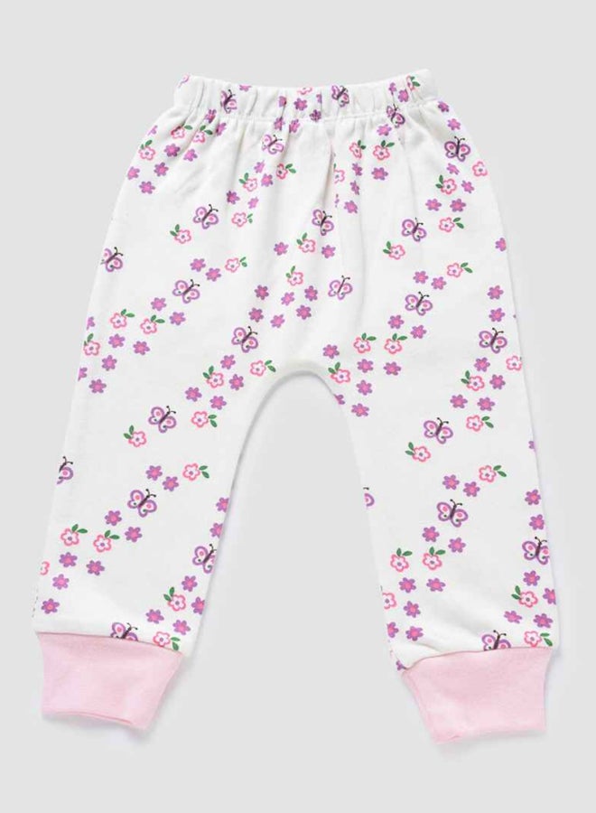 Zarafa Baby Girls Pyjama Bottoms Dark Pink/White  - Image 2