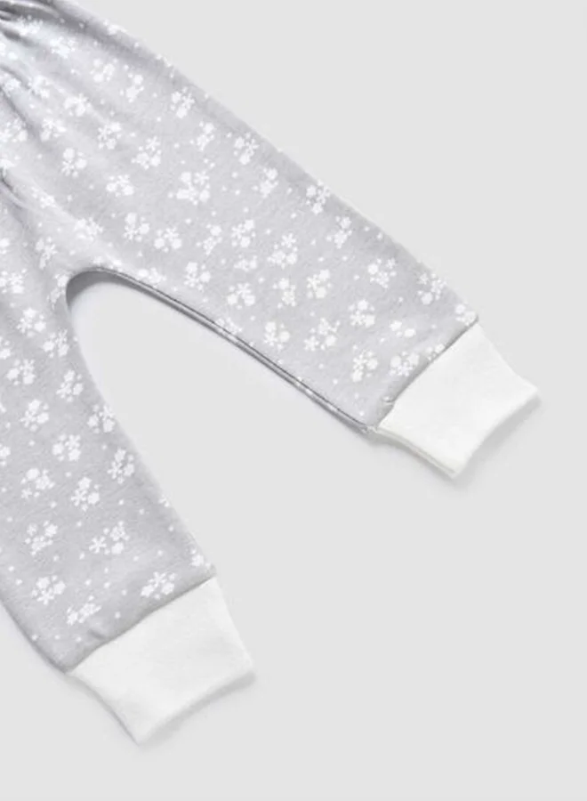Zarafa Mid-Rise Floral Printed Pyjama Grey