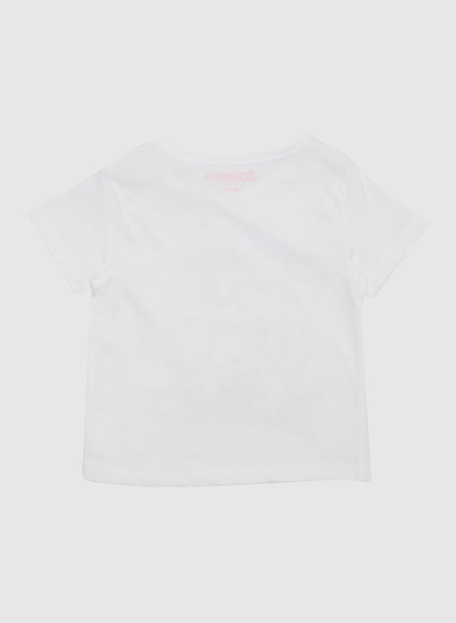 Zarafa Baby Girls  Crew Neck Short Sleeve T-Shirt Light Blue  - Image 2
