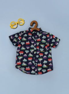 Zarafa Casual Printed Shirt Blue Aop  - Image 1