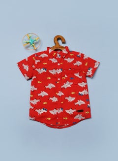 Zarafa Casual Printed Shirt Red Aop  - Image 1
