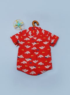 Zarafa Casual Printed Shirt Red Aop  - Image 2