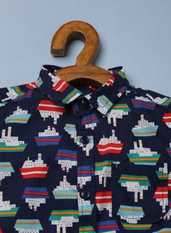Zarafa Casual Printed Shirt Blue Aop  - Image 3