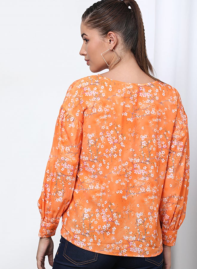 Aila Fashionable Floral Pattern Blouse Top Multicolour  - Image 2