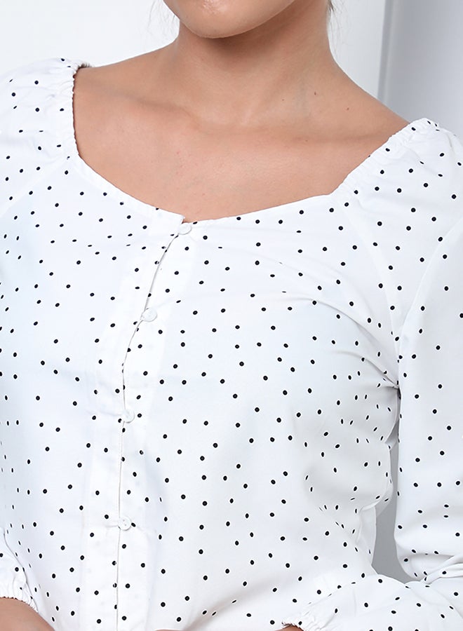 Aila Fashionable Scoop Neck Blouse Top Black  - Image 5