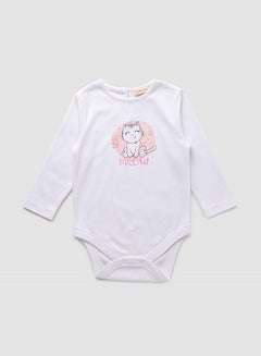 Zarafa Baby Girls  Round Neck Long Sleeve Pyjama Set Aop Star White  - Image 1