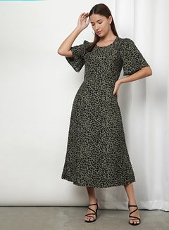 Olive Black Animal Aop