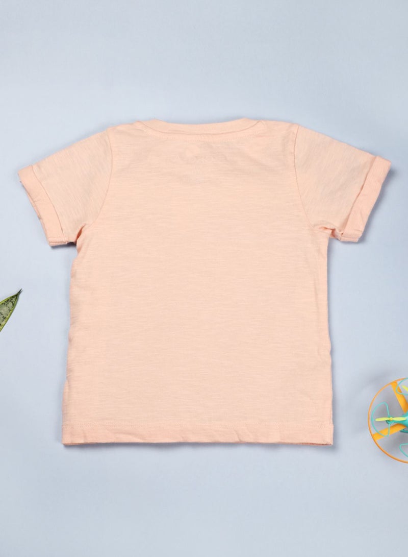 Zarafa Casual Henley Neck T-Shirt Dark Pink  - Image 2