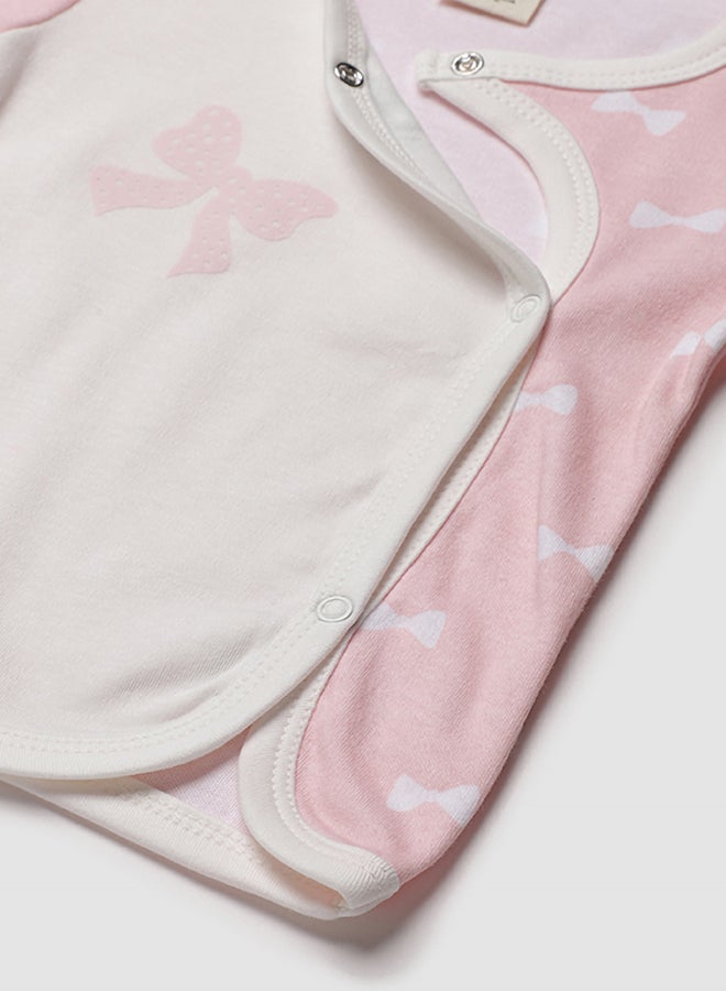Zarafa 3-Piece Round Neck Printed T-Shirt Set Pink  - Image 4