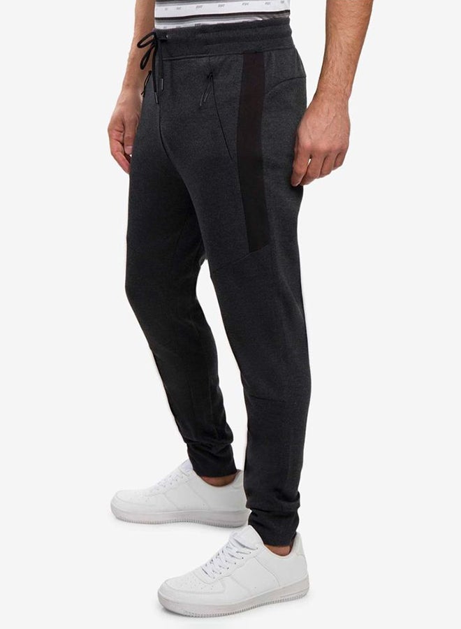 R&B Men's Slim Fit Textured Joggers Black  - Image 3