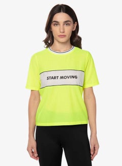 R&B Start Moving Printed Boxy T-Shirt Green  - Image 1