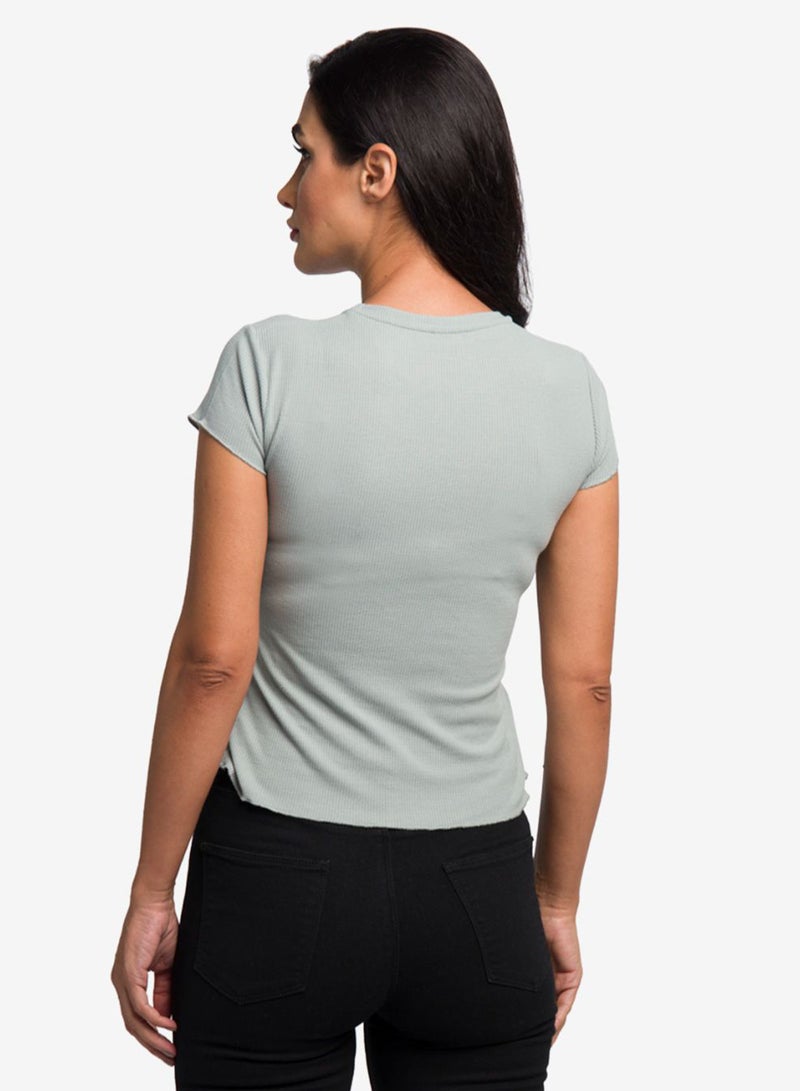 R&B Crew Neck Printed T-Shirt Mint  - Image 2