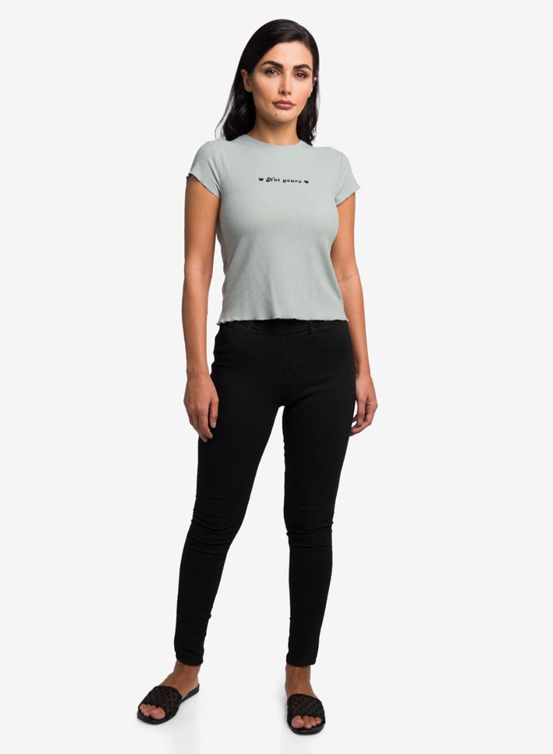 R&B Crew Neck Printed T-Shirt Mint  - Image 3