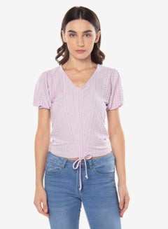 R&B Schifley Ruched Detail Top Lilac  - Image 1
