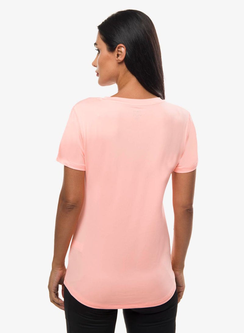 R&B Printed Comfortable T-Shirt Coral Orange  - Image 3
