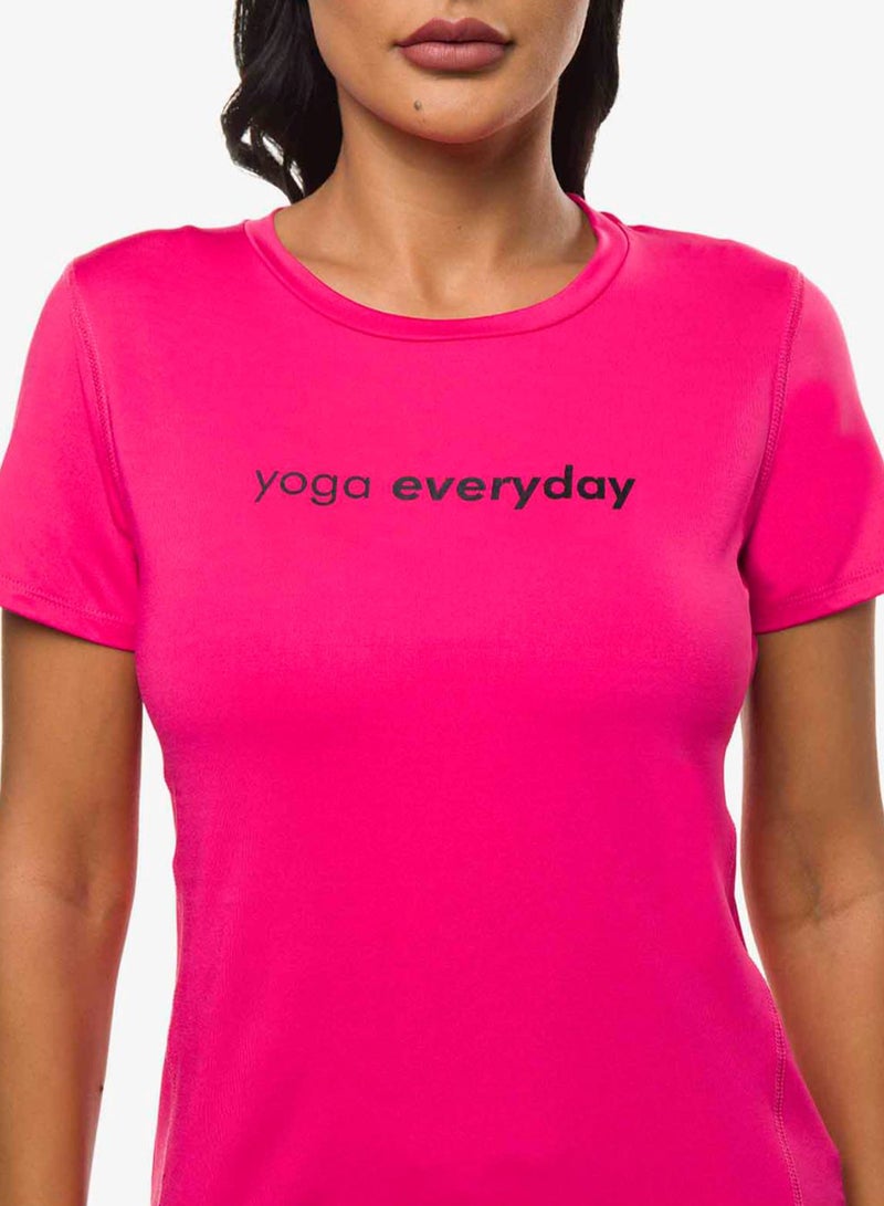 R&B Printed Comfortable T-Shirt Fuchsia  - Image 4