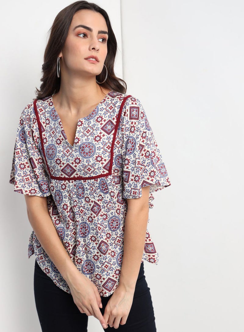 Aila Comfortable Stylish Top Multicolour  - Image 1