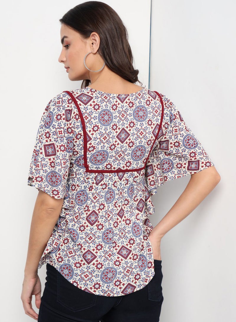Aila Comfortable Stylish Top Multicolour  - Image 2