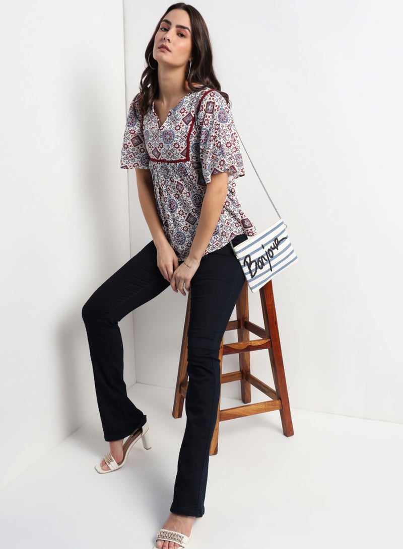 Aila Comfortable Stylish Top Multicolour  - Image 3