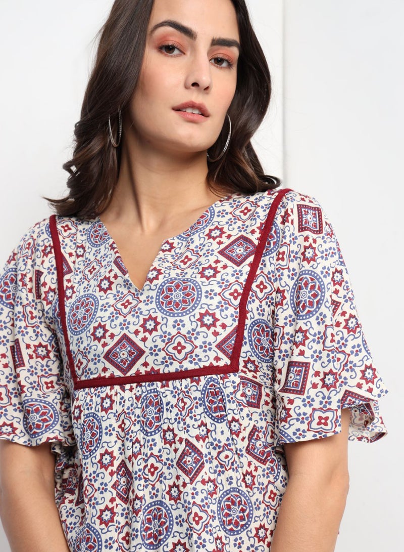 Aila Comfortable Stylish Top Multicolour  - Image 4