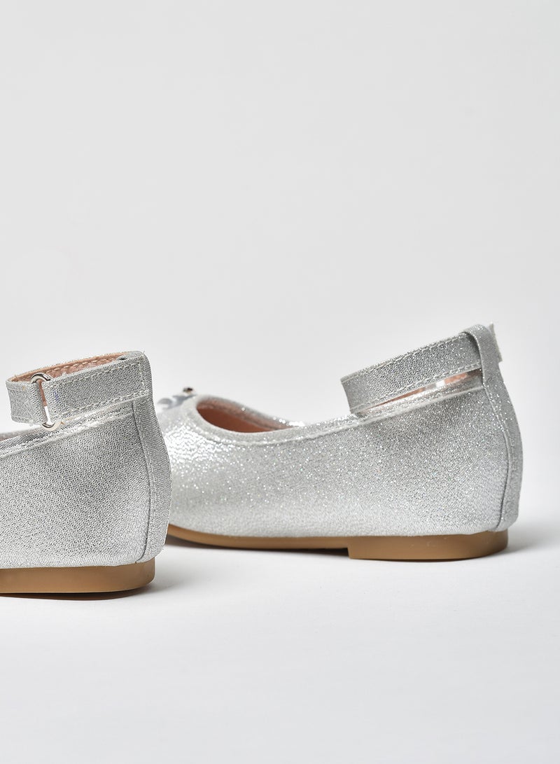 Aila - Dyed Pattern Flat Ballerinas Silver - Image 1