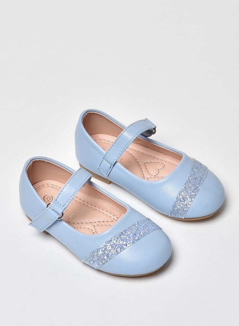 Aila - Dyed Pattern Flat Ballerinas Blue - Image 1