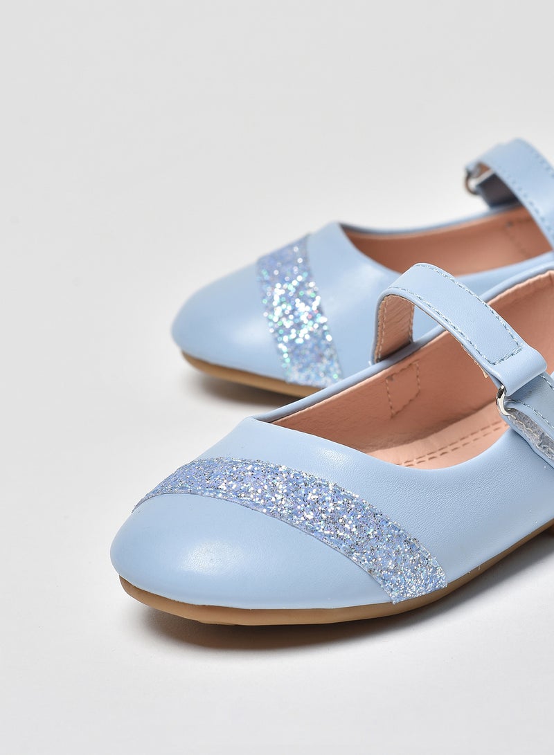 Aila - Dyed Pattern Flat Ballerinas Blue - Image 1