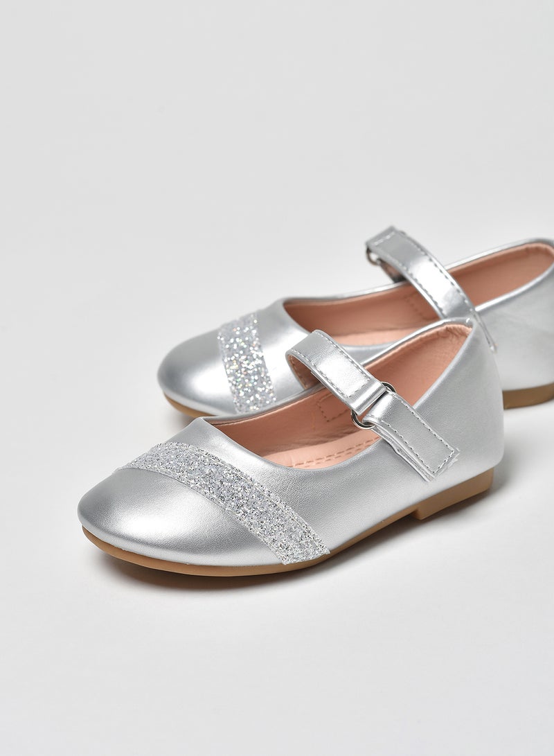 Aila - Dyed Pattern Flat Ballerinas Silver - Image 1