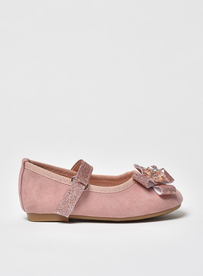 Aila - Dyed Pattern Flat Ballerinas Pink - Image 1