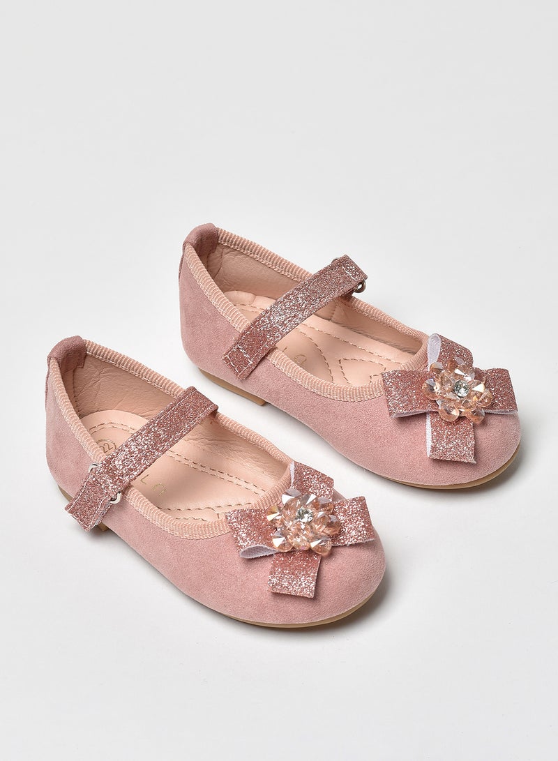 Aila - Dyed Pattern Flat Ballerinas Pink - Image 1