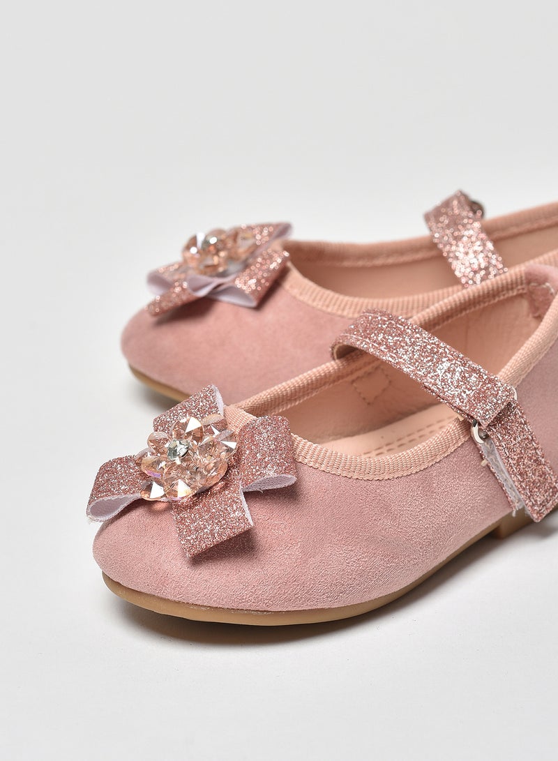 Aila - Dyed Pattern Flat Ballerinas Pink - Image 1