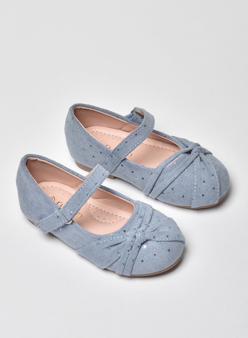 Aila - Dyed Pattern Flat Ballerinas Blue - Image 1